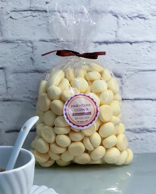 Saquinho de sequilhos com a marca Mari Molina Cozinha