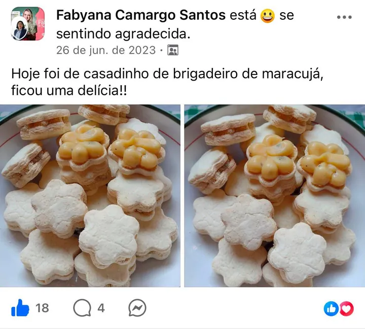 Post da Fabyana: casadinho de brigadeiro de maracujá