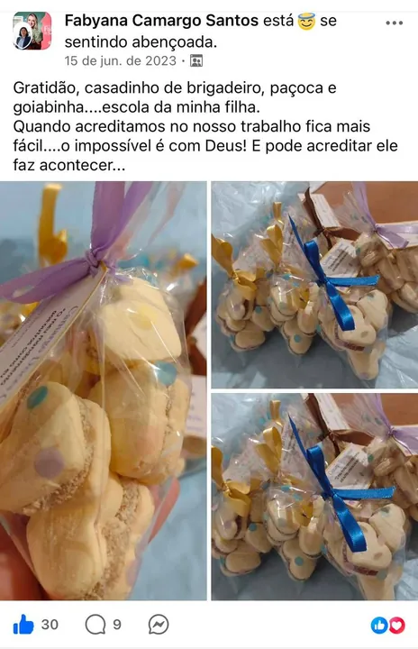 Post da Fabyana: casadinhos de brigadeiro, paçoca e goiabinha como lembrancinhas